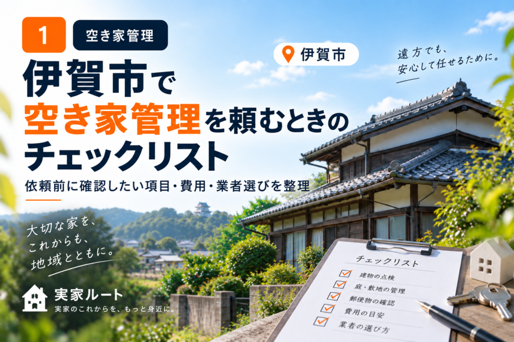伊賀市で空き家を管理する様子のイメージ