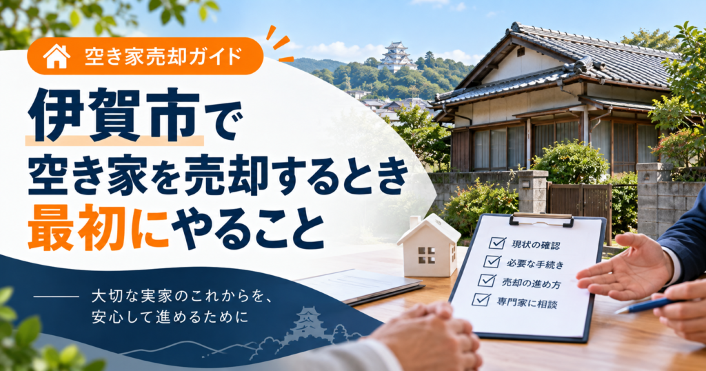伊賀市で空き家を売却する流れのイメージ