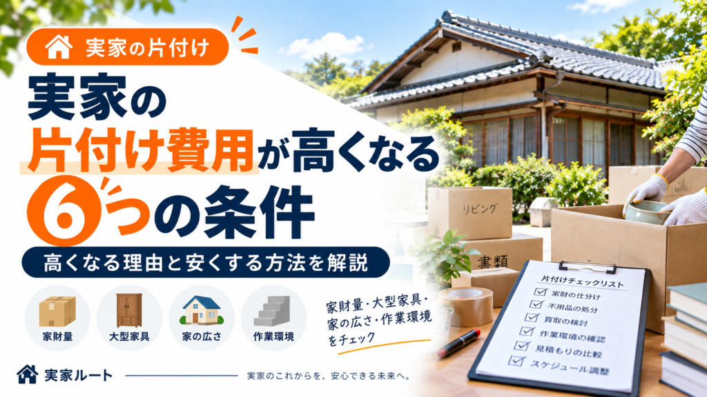 実家の片付け費用をイメージした室内