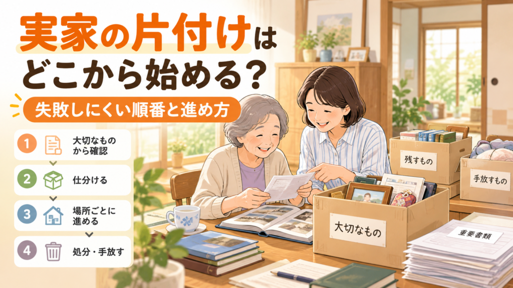 実家の片付けを失敗しにくい順番で進めるポイント