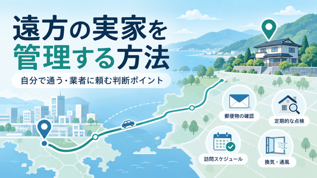 遠方の実家を自分で通うか業者に頼むか判断するポイント