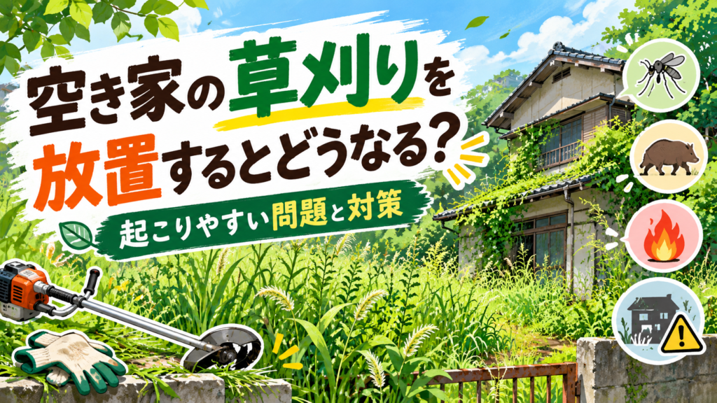 空き家の草刈りを放置したときに起こりやすい問題と対策