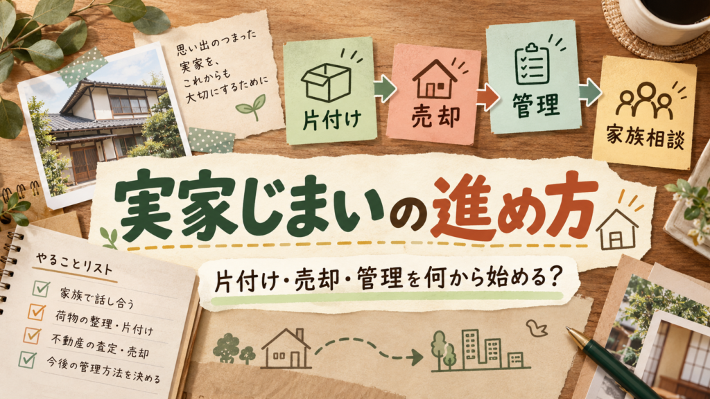 実家じまいで片付け・売却・管理を進める順番