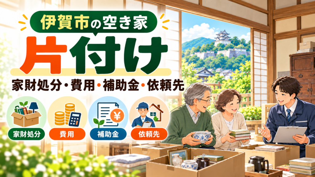 伊賀市の空き家片付け|家財処分・費用・補助金・依頼先