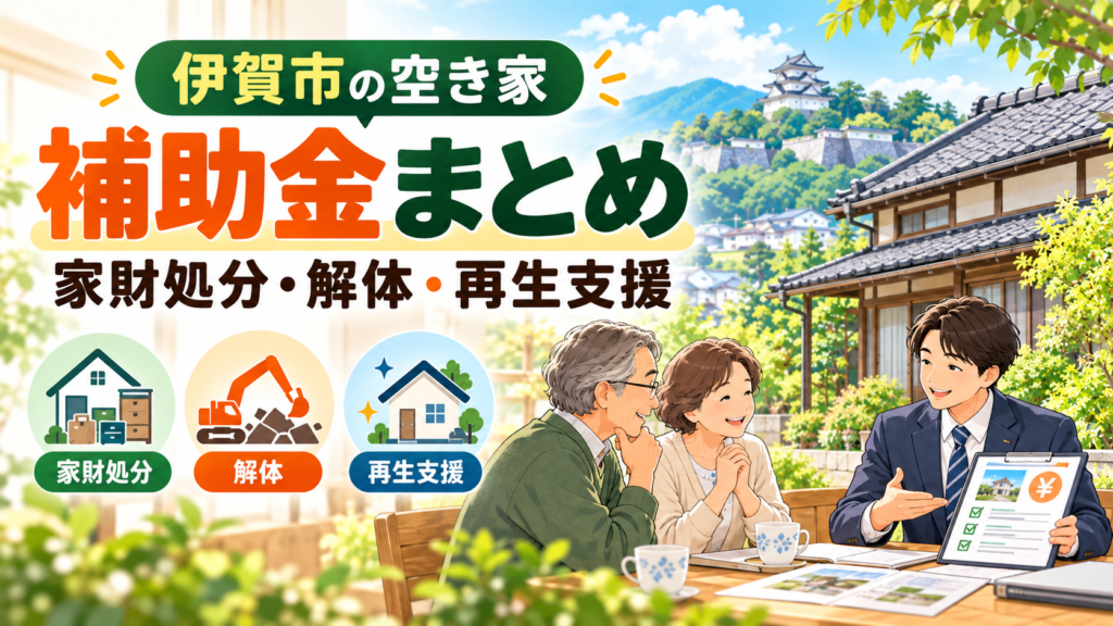 伊賀市の空き家補助金まとめ｜家財処分・解体・再生支援